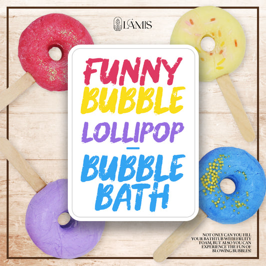 Funny bubble lollipop bubble bath bars