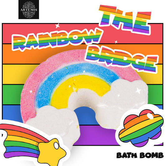 Rainbow bridge bath bomb